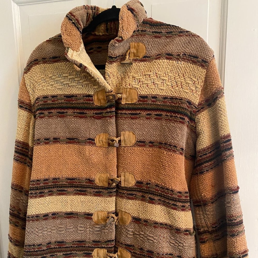 RARE Vintage Gretel Underwood Santa Fe/Southwestern Chenille Coat